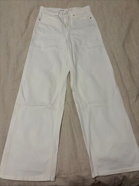Old Navy White High-Rise Wide Leg Jeans